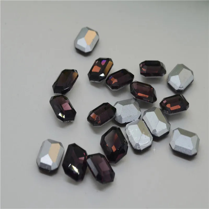 Rectangle glass stones crystal Garment rhinestones Jewelry Accessories 13x18mm 18x27mm