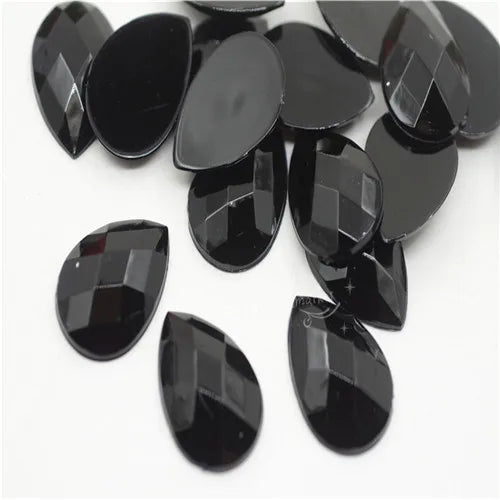 Wholesale Acrylic Teardrop Colors Rhinestones Flatback Stone customes DIY