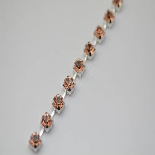 Rhinestones Chain silver claw for clothes sewing Jewelry making  6mm,8mm crystal ab strass trimming