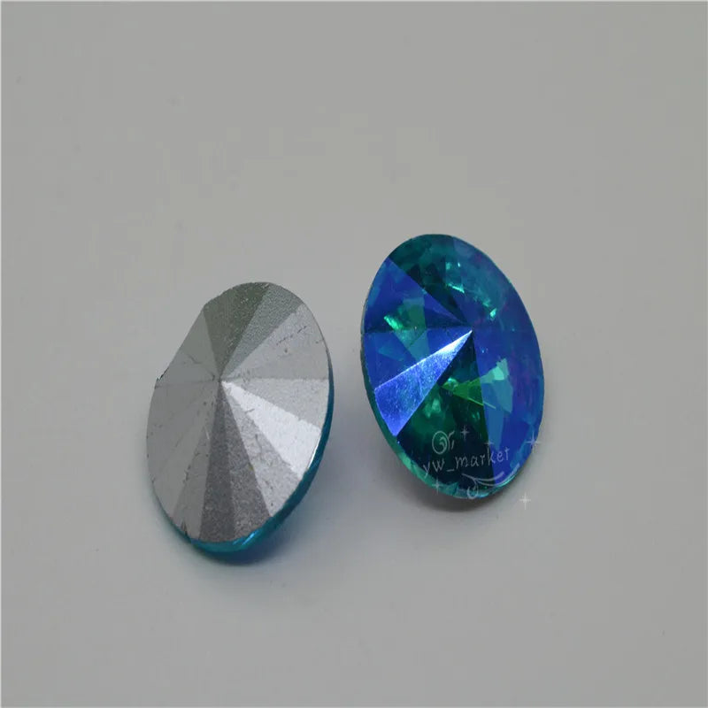 Rhinestones glass crystal stones aquamarine AB Rivoli Teardrop Navette square Jewels making