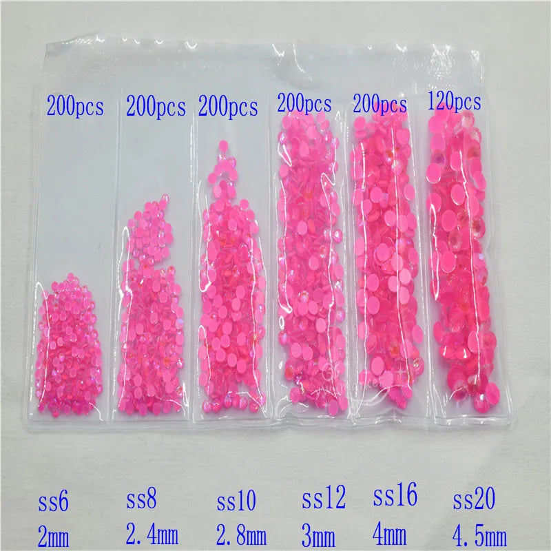 nails flatback rhinestones Nail Art Accessories non hotfix  crystals beads  mixed size  Charms Partition by set