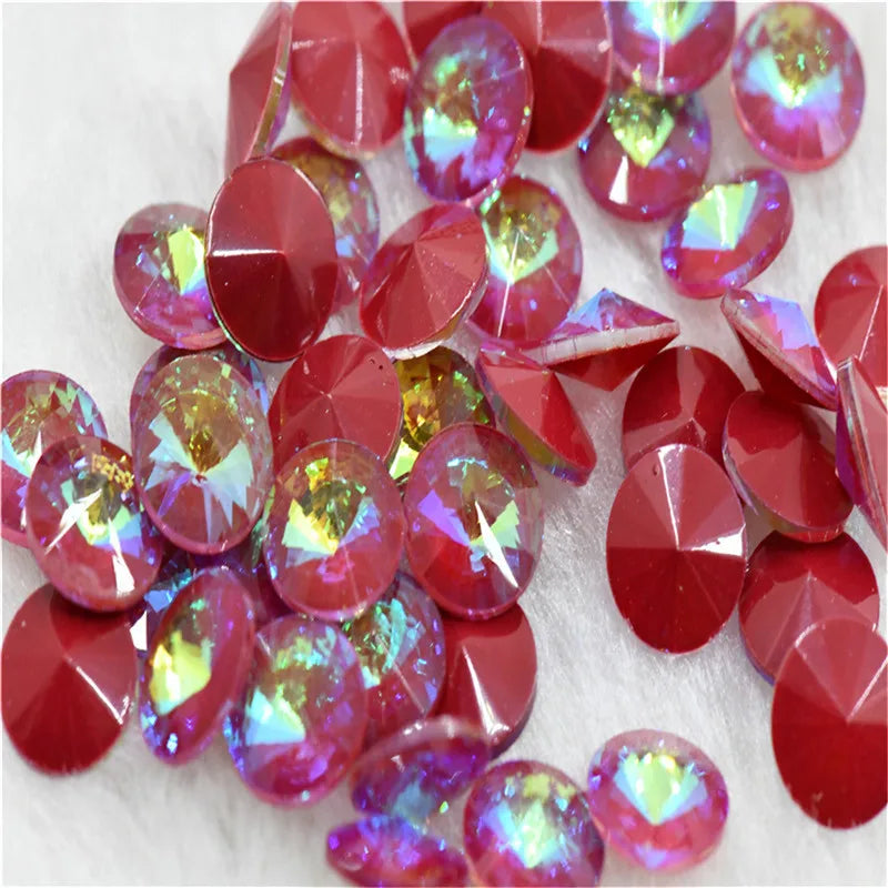 Wine red mocha AB crystals for handicrafts Handcrafts stones and crystals fancy stones glass pointback beads