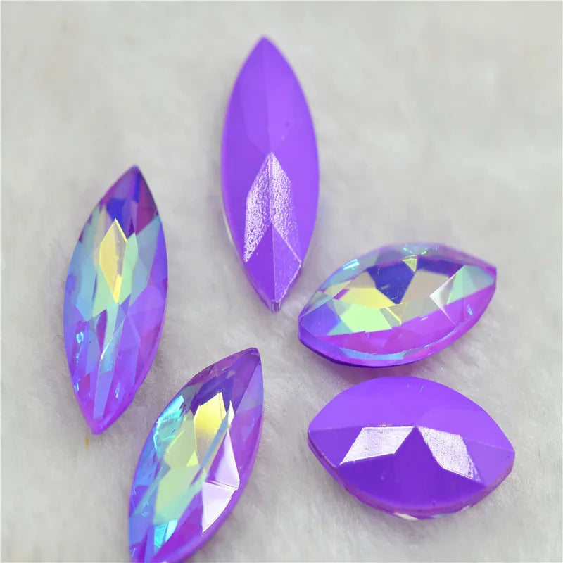 rhinestone purple mocha ab strass stones Rivoli horse eye  teardrop Pointback  Glue on Clothes Amazing gems Jewelry making