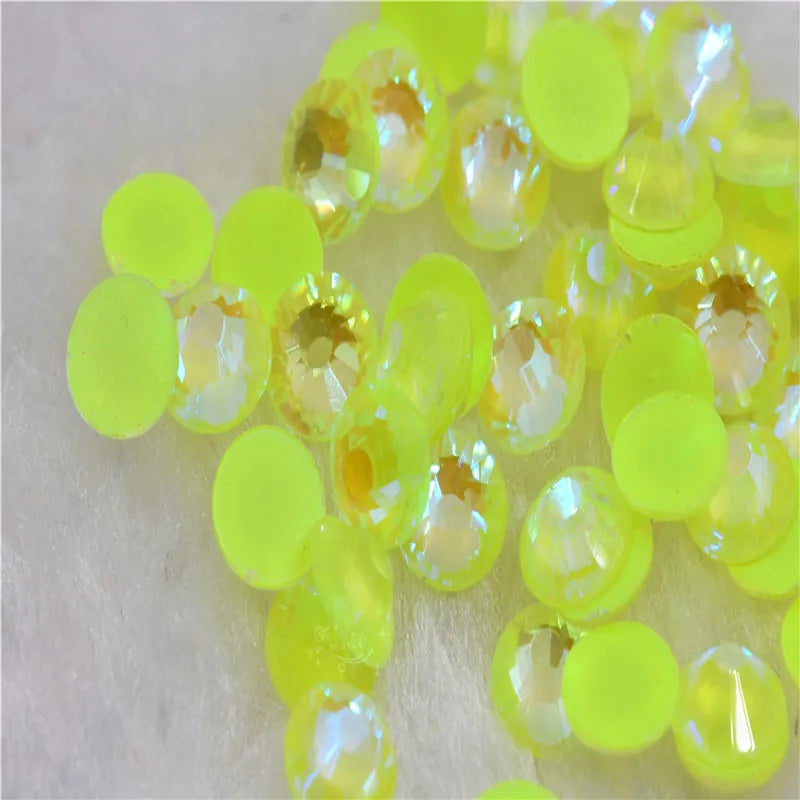 ss6 Rinestones nails crystals Flatback Non Hotfix Nail Art glass Glue  Neon ab ss12 ss16ss20 ss30