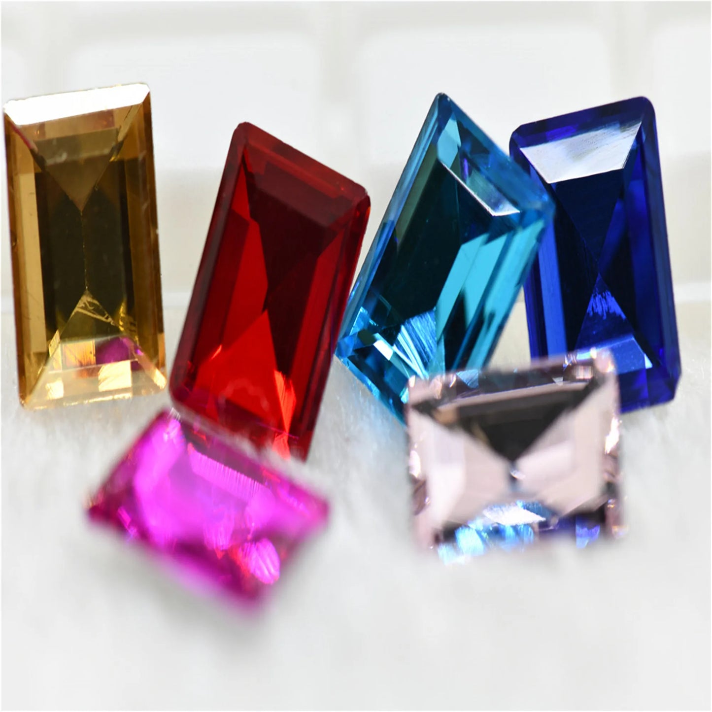 Rectangle Crystal Rhinestones Glue On Glass Glitter Strass Glass Stones Used Nail Art Stone DIY Jewelry Making