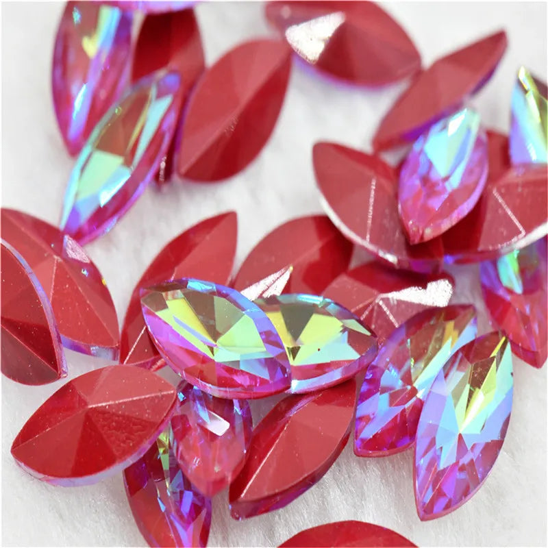 Wine red mocha AB crystals for handicrafts Handcrafts stones and crystals fancy stones glass pointback beads