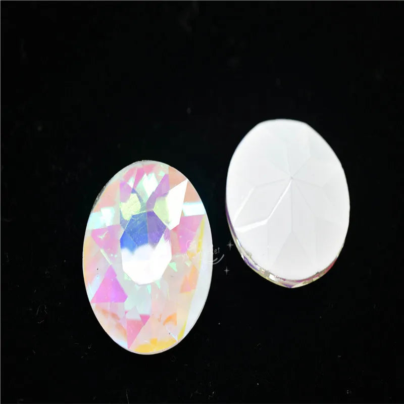 White Milk ab Rhinestones  Navette ROUND TEARDROP  Pointback  Glass Crystal Stones  Jewelry Making