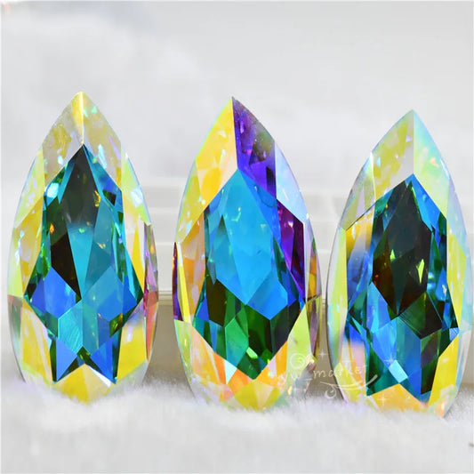 K9 crystal ab DIY beads Teardrop Pointback Glass rhinestones Stones  Jewelry Accessories Home  Decoration  High Quality