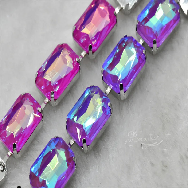 13x18mm  Strands pride necklace  handmade chain for dragqueen  Rectangle shape  1 yard