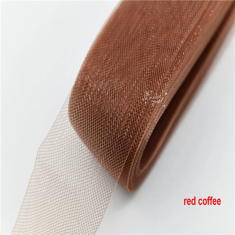 10cm 4''crinoline horsehair braid Mesh Fabric Soft Polyester Wedding Dress skirt making crafts crinolina