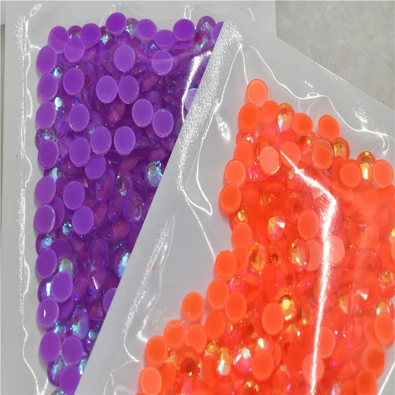 ss6 Rinestones nails crystals Flatback Non Hotfix Nail Art glass Glue  Neon ab ss12 ss16ss20 ss30