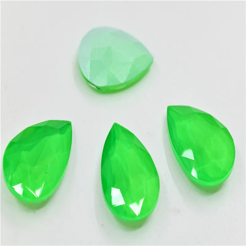 Neon rhinestones crystals TearDrop strass applique shiny stone decor 20x30mm 13x18mm wholesale Jewelry  Accessories