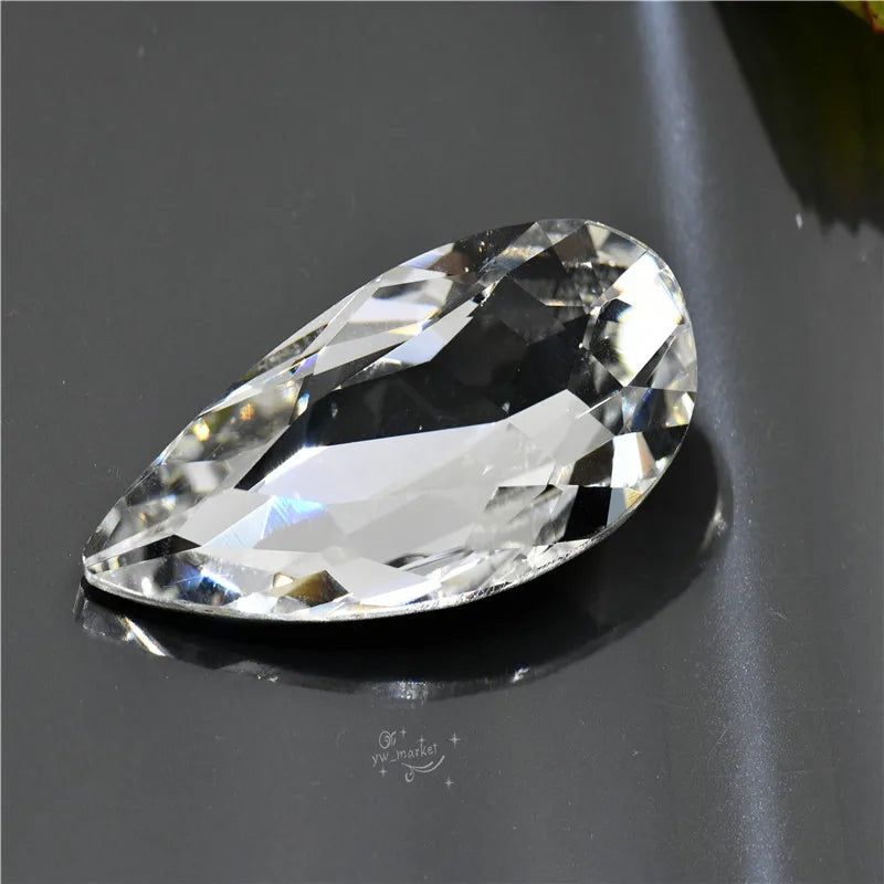 k9 50mm x20mm glass pointback Rhinestone  Long TearDrop jewels and home Decoration High quality large stones  for needlework