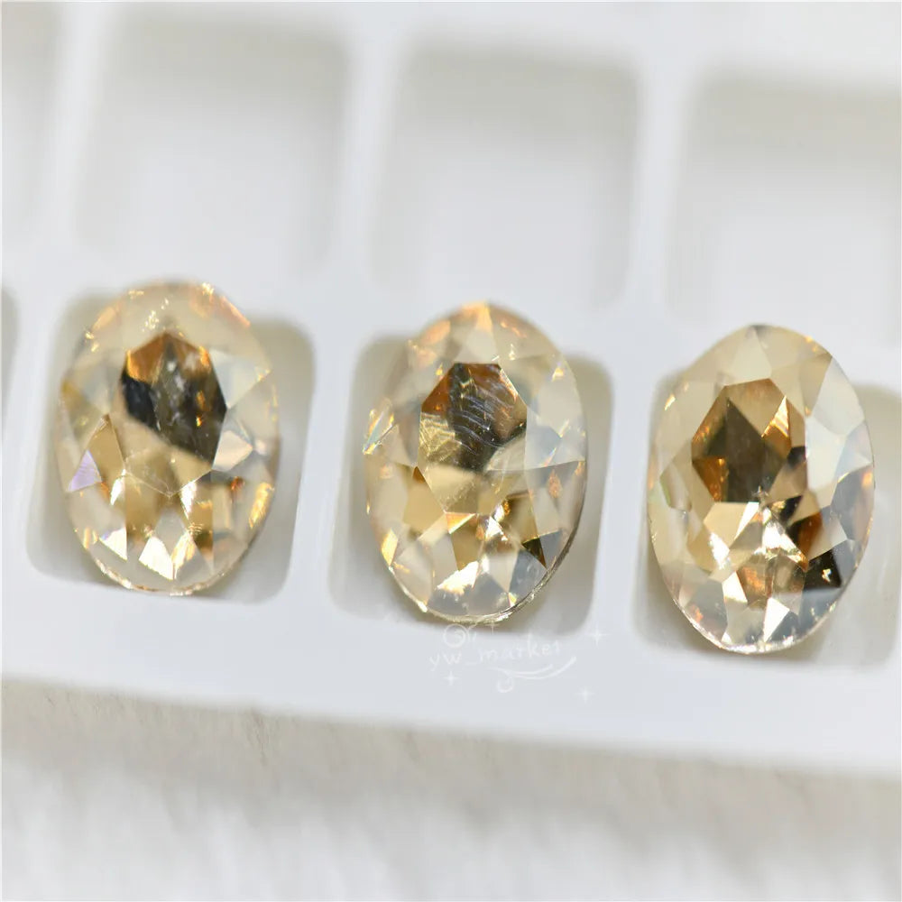 k9 nail glitter gem Round Crystal Beads Wedding Dress Decoration Rhinestones High Quality Pointback stones for DIY  10mm