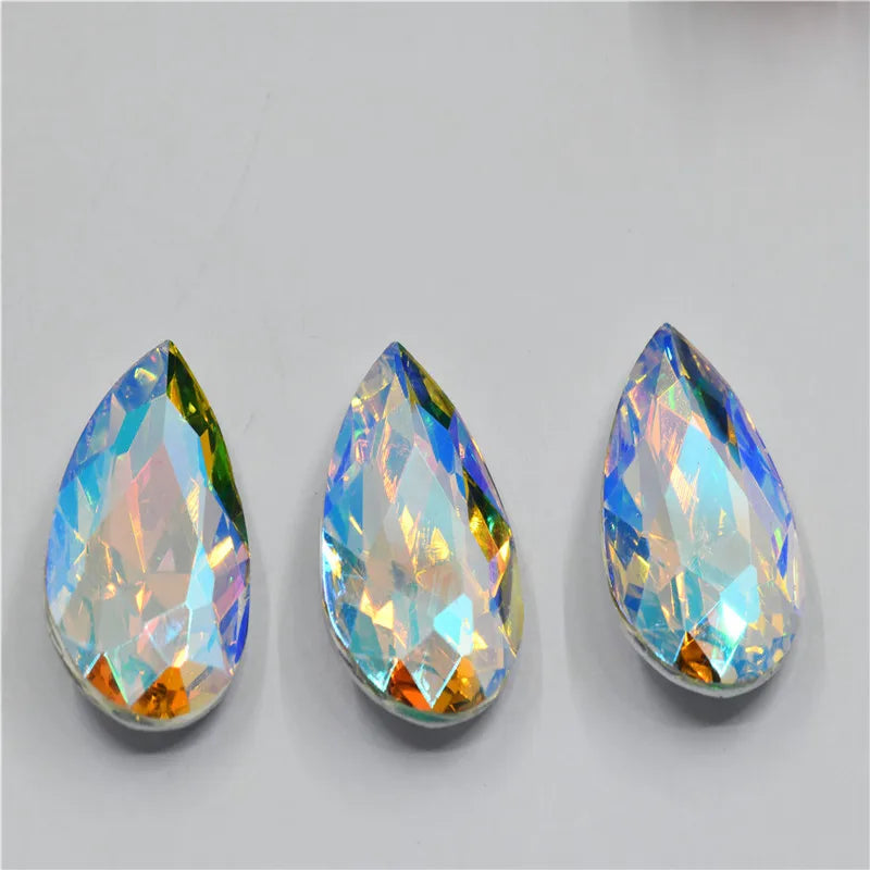 crystal glue on rhinestone crystal appliques glass pointback Paradise Shine color  DIY BEAD jewelry  Needlework accessories