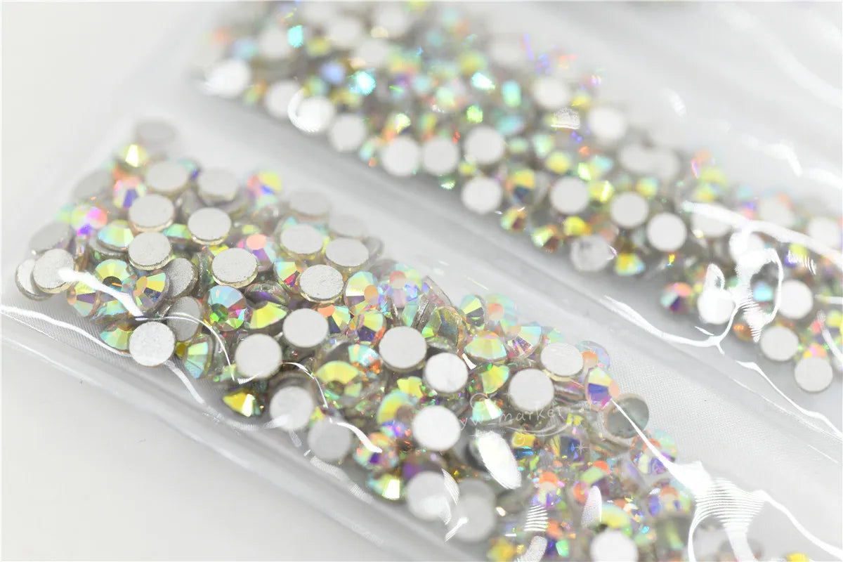 nails flatback rhinestones Nail Art Accessories non hotfix  crystals beads  mixed size  Charms Partition by set