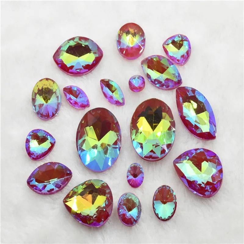 Wine red mocha AB crystals for handicrafts Handcrafts stones and crystals fancy stones glass pointback beads