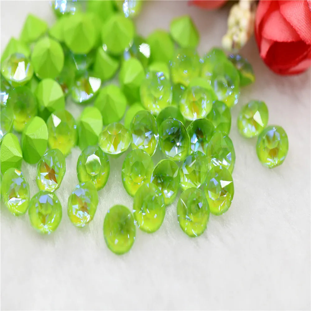 8mm Loose beads K9 Glass Nail Rhinestones Fancy Stones Pointback Crystal Accessories Jewelry Making