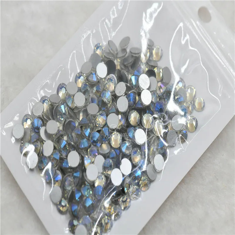 Nail Art Decorations Rhinestones  Glitter Gems Multicolored FlatBack glue on Non Hotfix