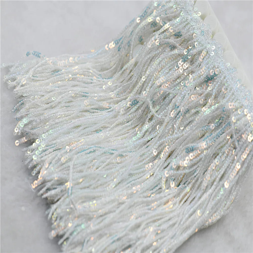 1 yard sequins Tassel Fringe for sewing in clothes decorative trimmings 17cm