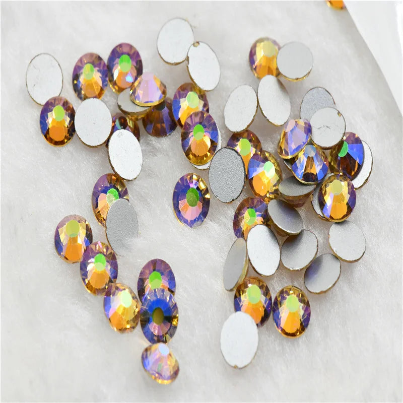 Nail Art Decorations Rhinestones  Glitter Gems Multicolored FlatBack glue on Non Hotfix