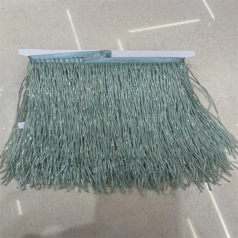 5 yards Bulk wholesale glass bead fringe tassels sewing articles for sewing 10cm