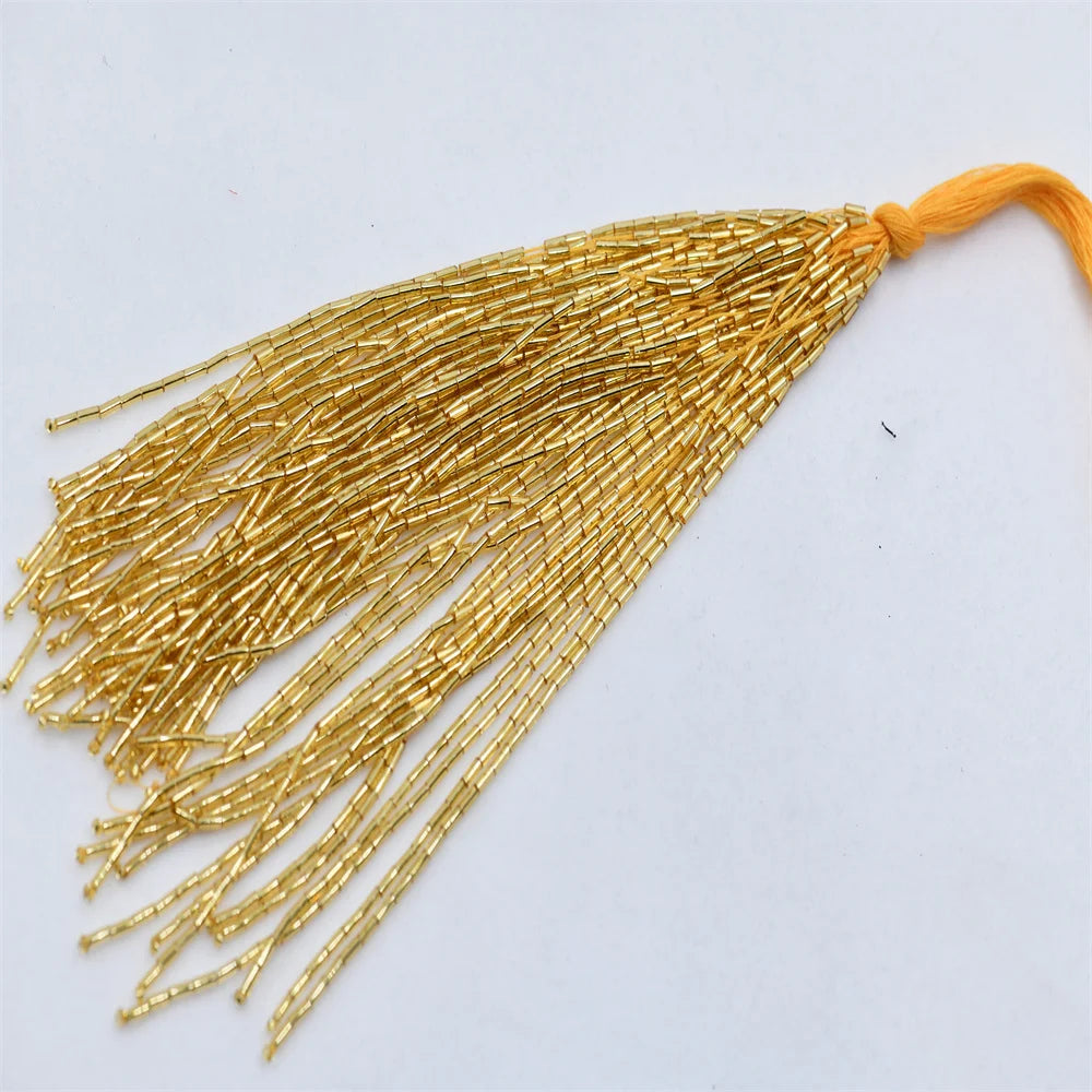 15cm wide 1 bundle gold silver black Individual Beaded Tassel Fringe Costume Crafts  fringes for sewing in clothes by Strand