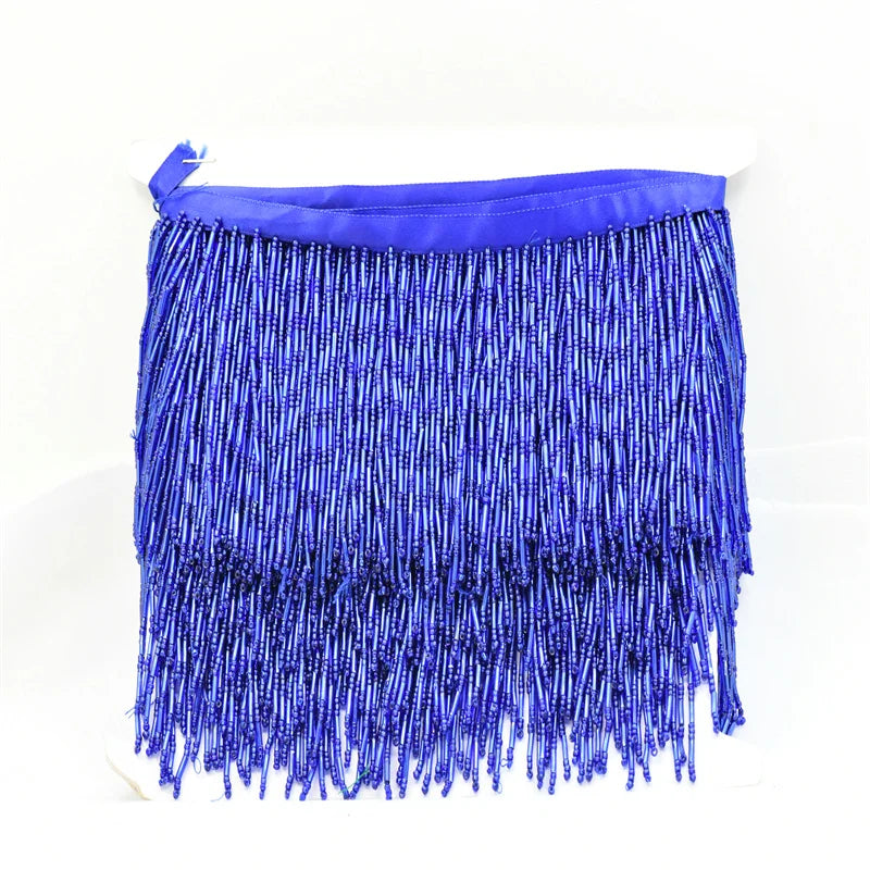 5 yards Bulk wholesale glass bead fringe tassels sewing articles for sewing 10cm