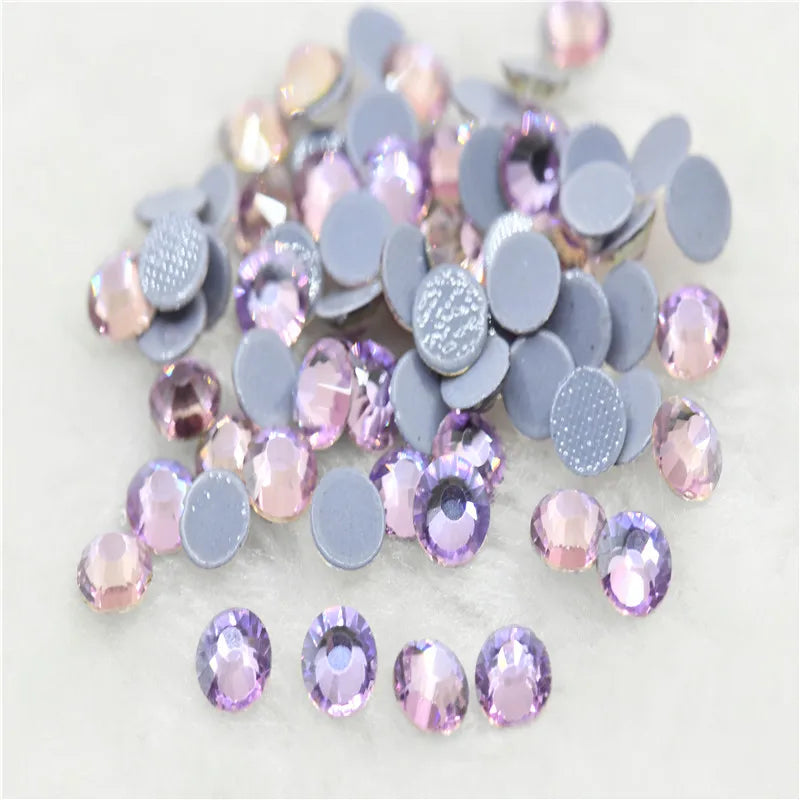 vitrail colorful Hotfix rhinestones Flatback strass Glitter Stones for clothing making dress clothes crafts  can mixed size