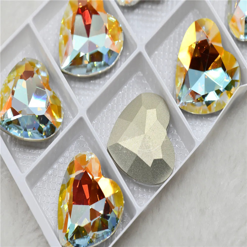 K9 LT crystal ab Rhinestones Pointback beads crafts  Jewelry Making Rivoli Teardrop strass stones