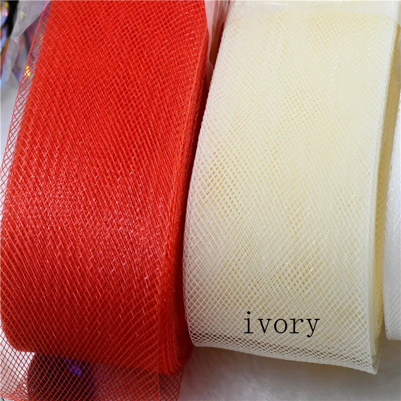 Hard Horsehair Crinoline Tube Crin Trimming Clear mesh ribbon use for Braid  Hats Fascinator craft 1cm ~16cm you can pick