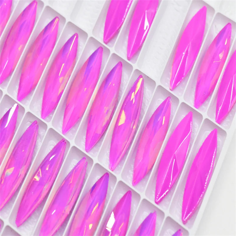 NEW  color Purple mist Glass Pointback  rhinestones crystal stones to make crafts  Jewelry Making