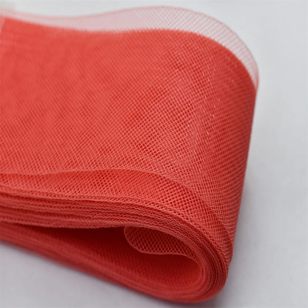 red series Soft  Crinoline for wedding dress horsehair braid Polyester Mesh Fabric  crinolina clothing accessories