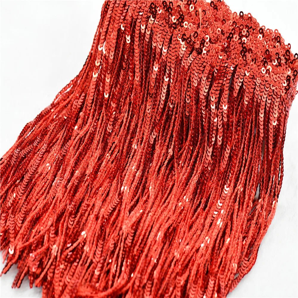 1 yard sequins Tassel Fringe for sewing in clothes decorative trimmings 17cm