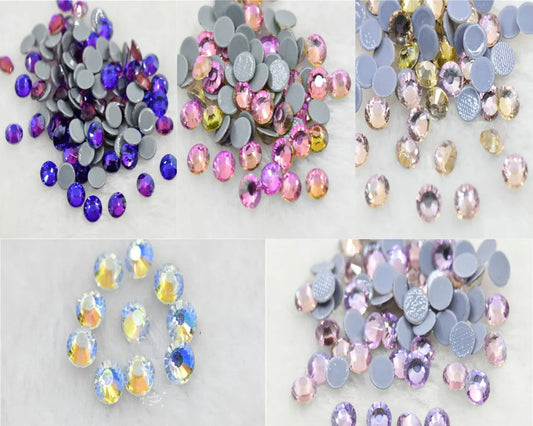 vitrail colorful Hotfix rhinestones Flatback strass Glitter Stones for clothing making dress clothes crafts  can mixed size