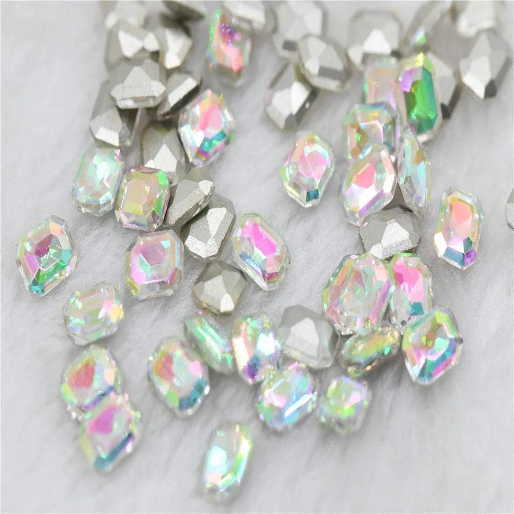 Drop rhinestones Luminous green XC crystal stones to make crafts nails glue on Glass Pointback gems Jewelry Making  Water Lily