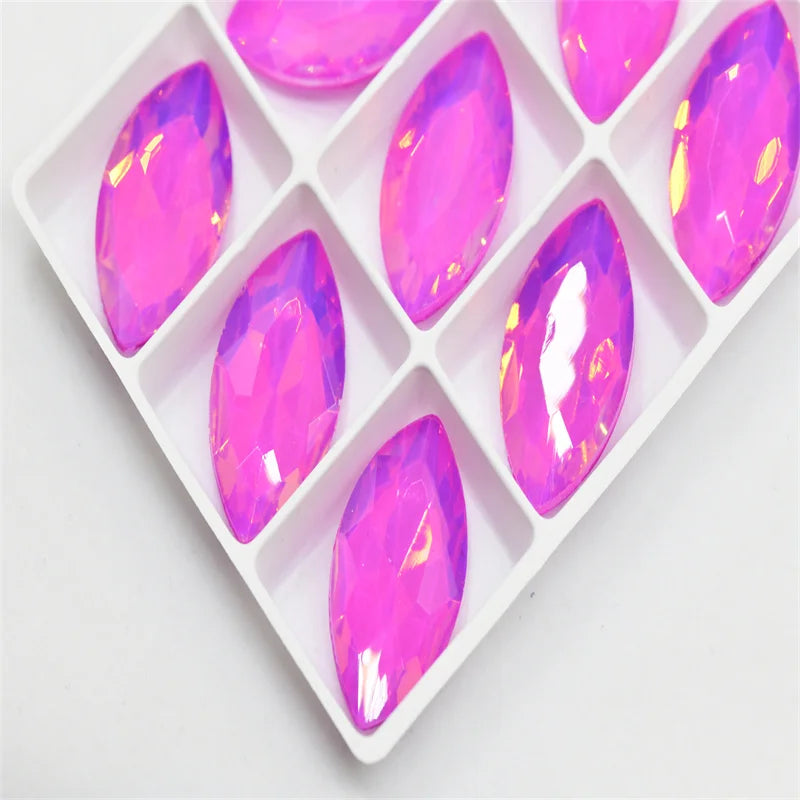 NEW  color Purple mist Glass Pointback  rhinestones crystal stones to make crafts  Jewelry Making