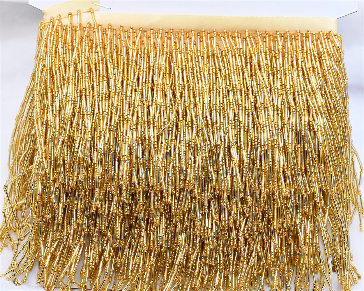 10cm glass Beaded Fringe Lamp Costume Trim Crafts 1 yard silver color