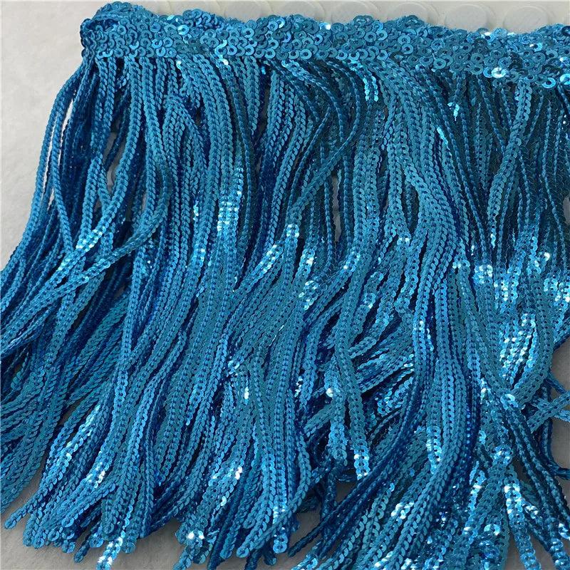 1 yard sequins Tassel Fringe for sewing in clothes decorative trimmings 17cm