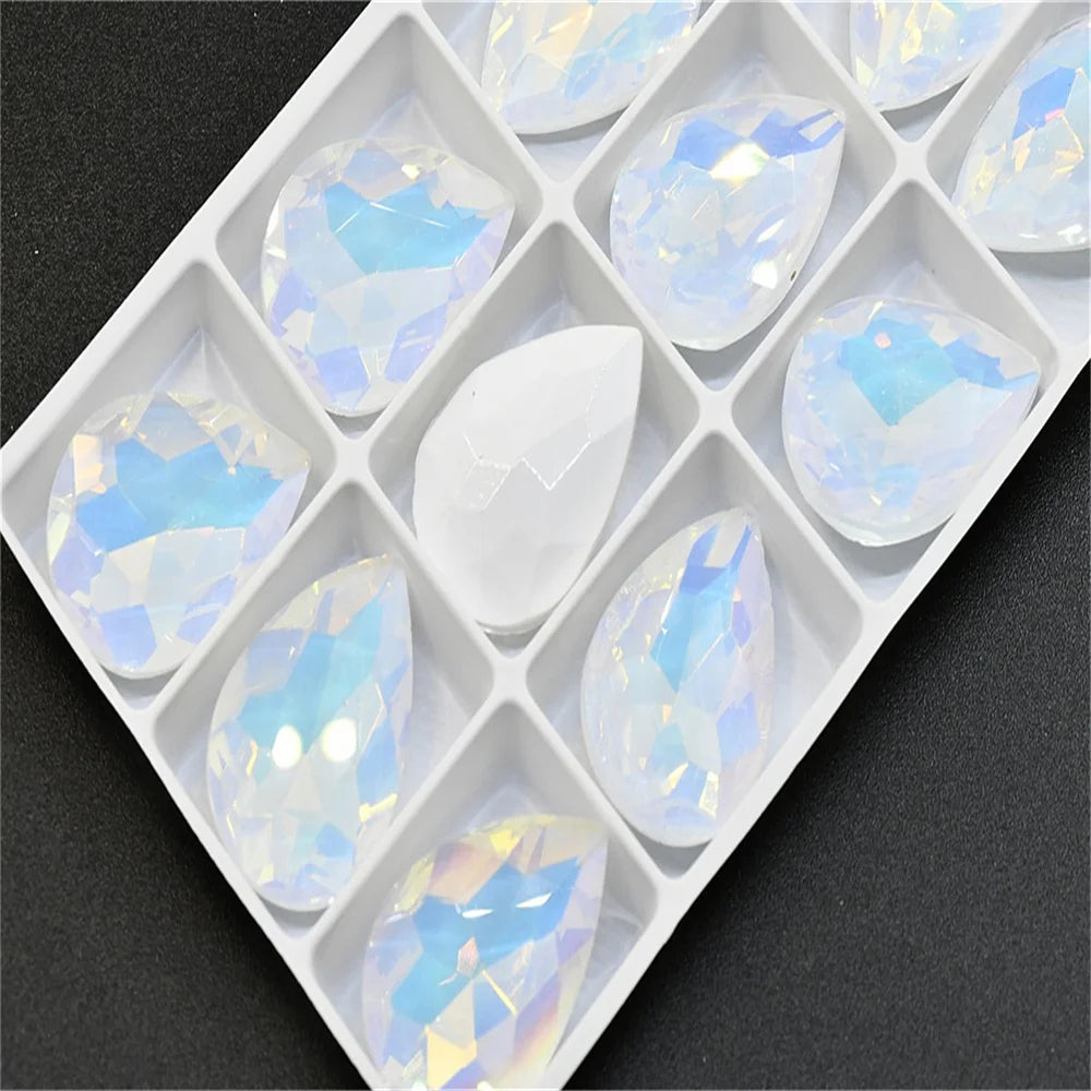 Jelly mocha rhinestones  teardrop crystal stones to make crafts jewels Decoration Diamonds for needlework 20x30mm 10x14mm