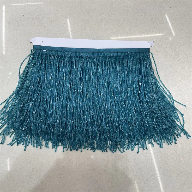 5 yards Bulk wholesale glass bead fringe tassels sewing articles for sewing 10cm