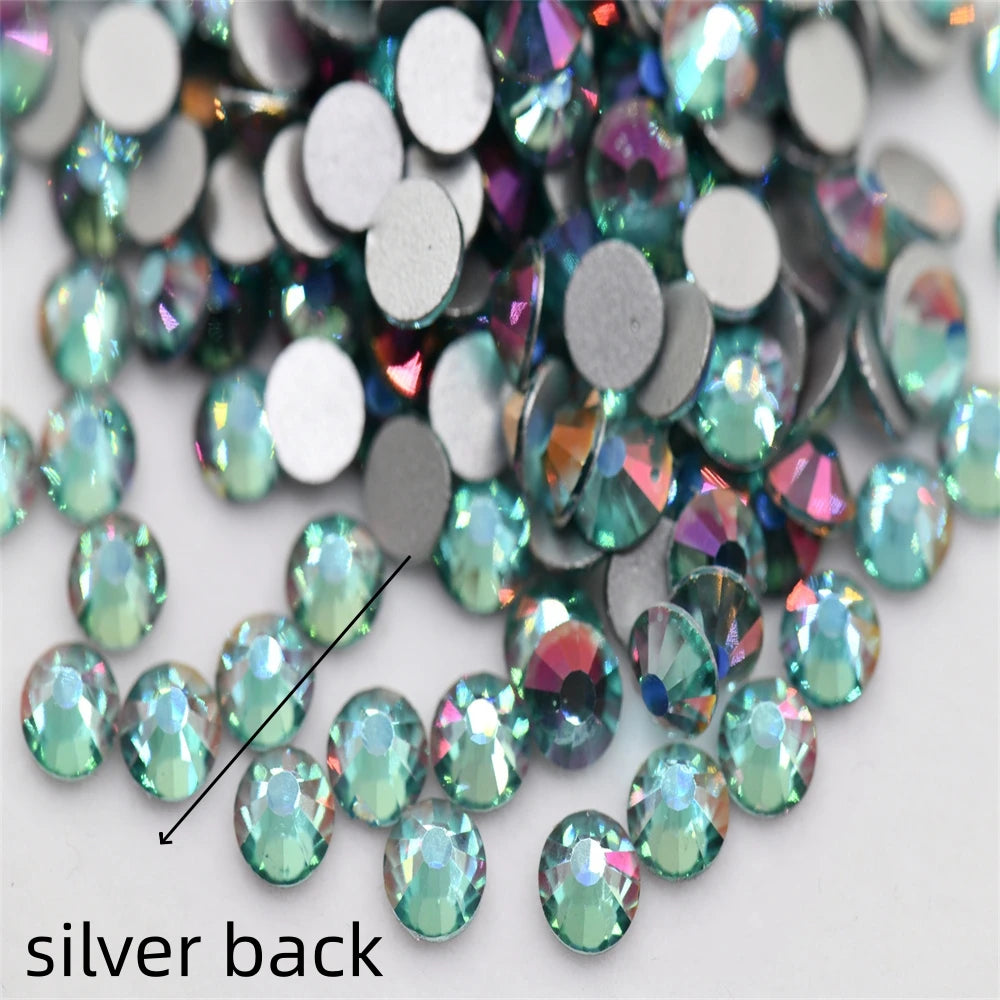 NEW color crystal flat back rhinestone Nail Art Decorations Glitter Gems стразы для рукоделия glue on none hotfix