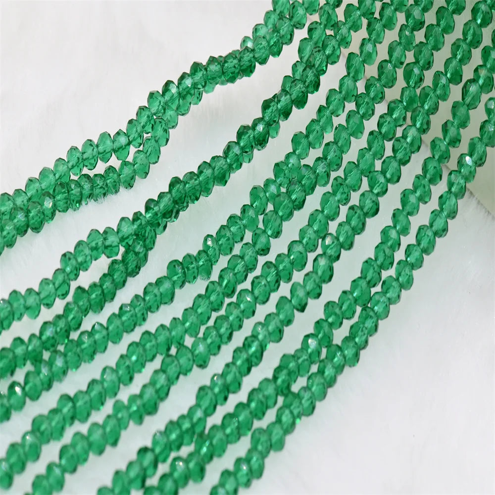 4mm 1200pcs 6mm850pcs Austria Crystal Beads Faceted Glass Loose Spacer Wholesale Beads For DIY Jewelry Making