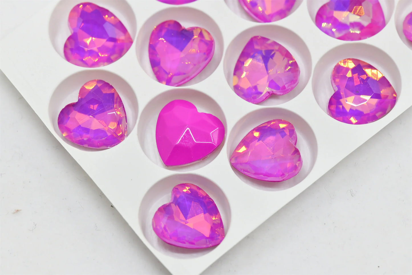 Jelly Glass Stone 16x16mm Heart crystal glass stone Jewels point back18pcs