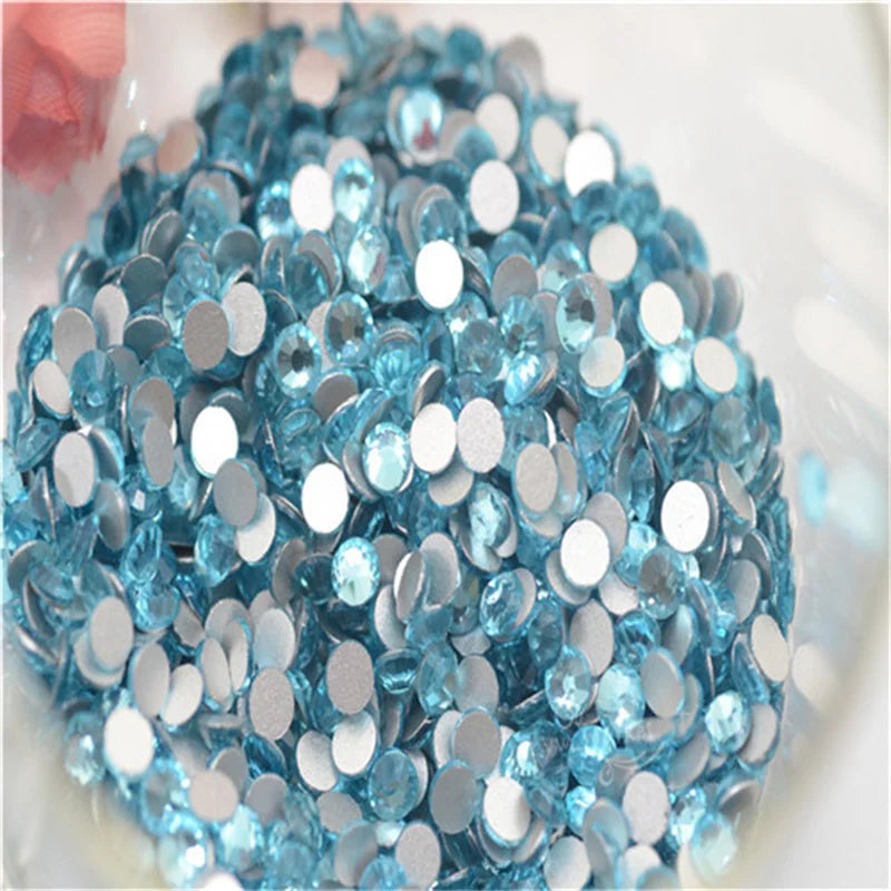 Nail Art Decorations Rhinestones  Glitter Gems Multicolored FlatBack glue on Non Hotfix