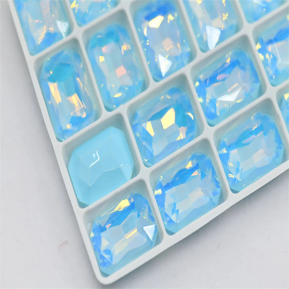 Rectangle crystal stones  Jelly mocha rhinestones make crafts jewels Decoration Diamonds for needlework 13x18mm