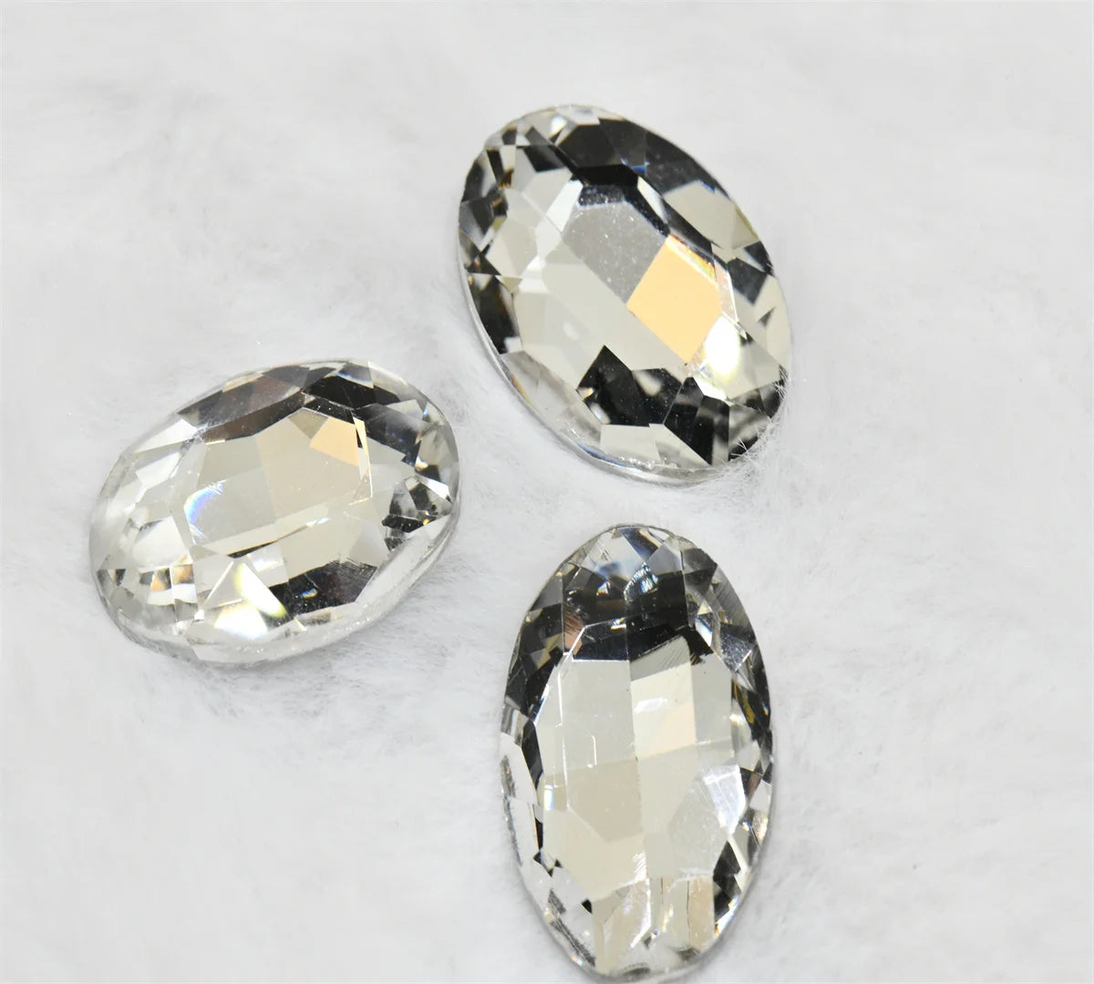 Oval Glass Crystal Pointback Rhinestone decorative crystals crafts Stones strass Beads for jewelry 20x30mm 13x18mm 10x14mm