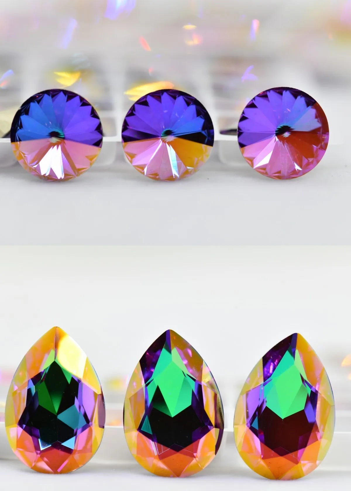 K9 New colorHigh Quality teardrop Pointback Rhinestone Glass Crystal Bead Jewelry Making