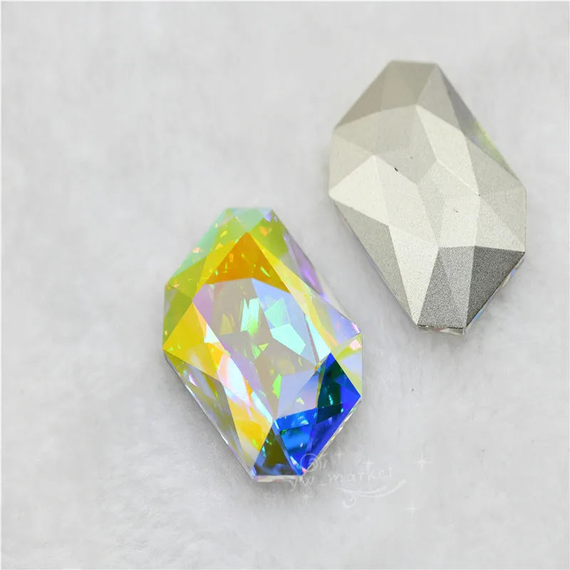 K9 crystal ab DIY beads Teardrop Pointback Glass rhinestones Stones  Jewelry Accessories Home  Decoration  High Quality