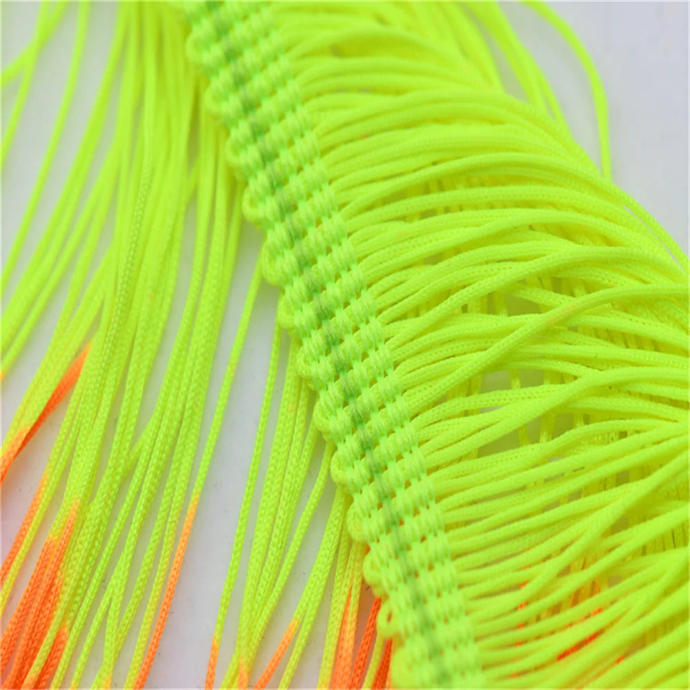 20cm Fringe Tassel Latin Trimming Dip Dye Omble Rayon Macrame Lace Samba DanceWear Trimming Sewing Trims mixed color